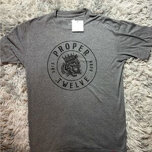 Proper Twelve Gray Men's Short Sleeve Tee